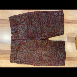 Polo Ralph Lauren Mens Paisley Shorts - Burgundy/Olive